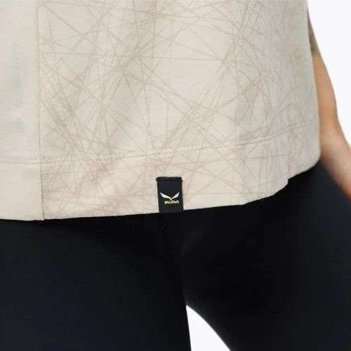 Salewa Lavaredo Hanf Print Damen-Trekking-Shirt beige 00-0000028023