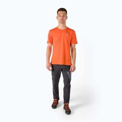 Herren Salewa Alpine Hanf Logo Trekking-T-Shirt orange 00-0000028132