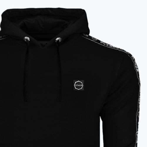 Herren Octagon Stripe Hoodie schwarz