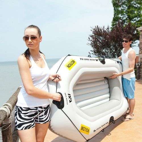 Aqua Marina Motion Sportboot 2-Personen-Ponton mit Motor T-18 grau BT-88821
