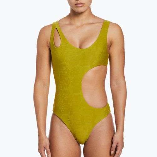 Einteiliger Badeanzug für Damen Nike Block Texture gold NESSD288-314