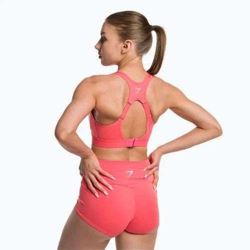 Gymshark Open Back Training Sport polka rosa Fitness-BH
