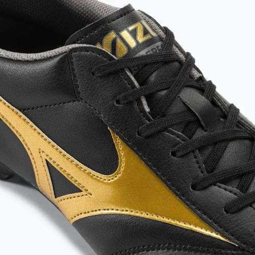 Mizuno Morelia II Club MD Herren Fußballschuhe schwarz/gold/dunkel Schatten