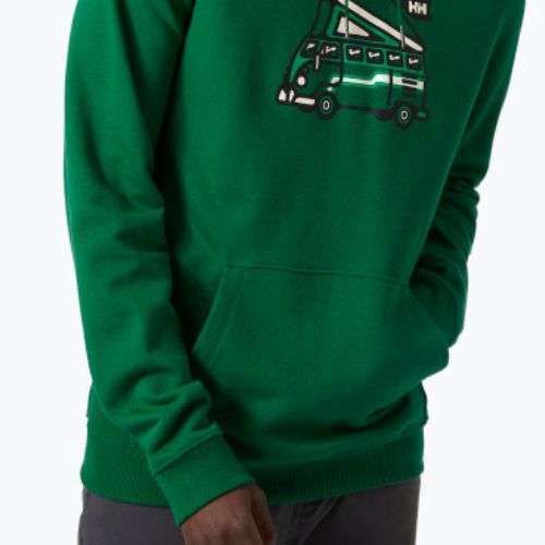 Herren-Trekking-Sweatshirt Helly Hansen F2F Organic Cotton Hoodie malachite