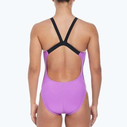 Einteiliger Badeanzug Nike Logo Tape Fastback fuchsia dream