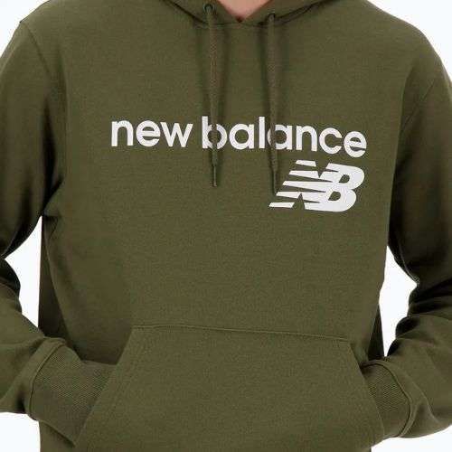 Herren New Balance Core Fleece Hoodie dunkel Moos