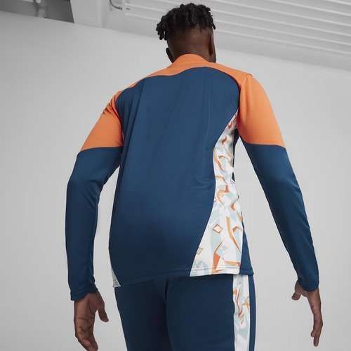 Herren PUMA Neymar Jr Kreativität Fußball Sweatshirt 1/4 Zip Top Ozean tropischen/heiße Hitze