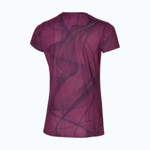 Damen Lauf-T-Shirt Mizuno Graphic Tee magenta Dunst