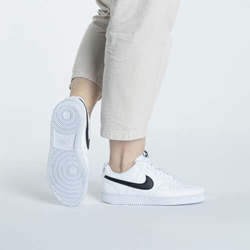 Damen Sneaker Nike Court Vision Low Next Nature white//white/black