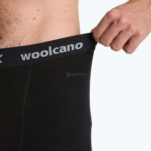 WOOLCANO Merino Herren Thermo-Unterwäsche-Set SET0540 schwarz