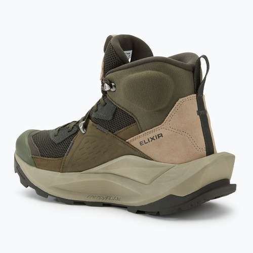 Salomon Elixir Mid GTX Herren Wanderschuhe Torf/Vintage khaki/Castlerock