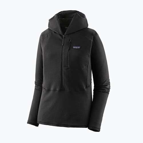 Damen Softshelljacke Patagonia R1 Hybrid Pullover Hoody schwarz