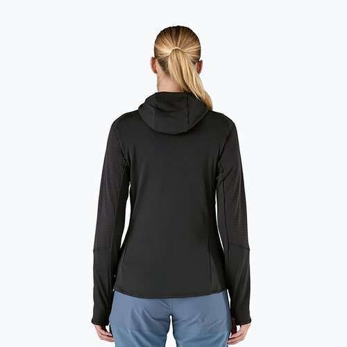 Damen Softshelljacke Patagonia R1 Hybrid Pullover Hoody schwarz