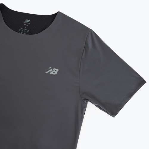 Herren New Balance Race Day graphitfarbenes Laufshirt