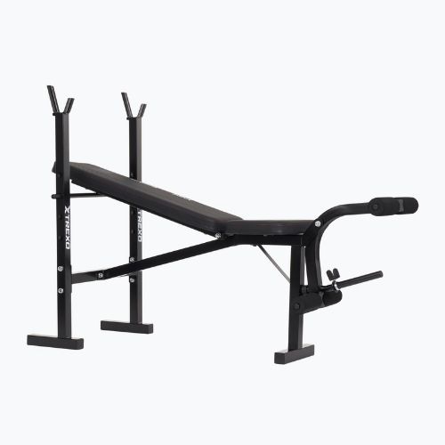 XTREXO BenchFit Lite Trainingsbank mit Ständer und Langhantel schwarz