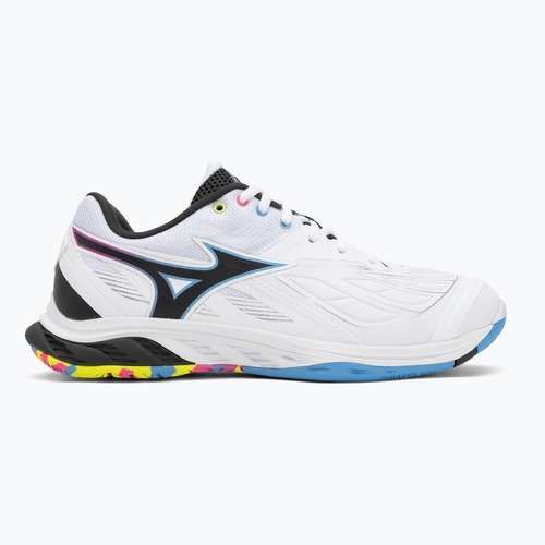 Mizuno Wave Fang 2 Badmintonschuh weiß/rosa tetra/alle im Ausland