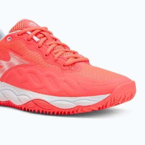 Damen Tennisschuhe Mizuno Wave Enforce Court CC W calypso coral/white/barely pink