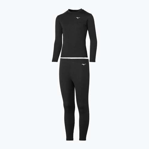Kinder-Thermowäsche-Set Mizuno Mid Top&Bottom schwarz