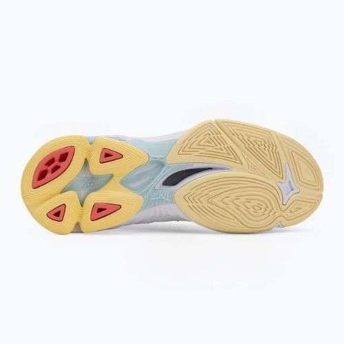 Damen Volleyballschuhe Mizuno Wave Voltage 2 Mid weiß/calypso coral/pale banana