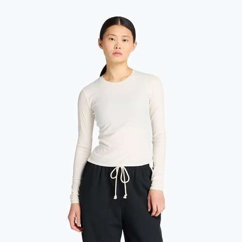 Damen-Longsleeve New Balance Micro-Rib weiß