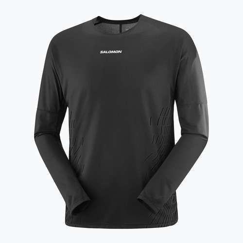 Langarm-Laufshirt für Herren Salomon Sense Aero GFX deep black
