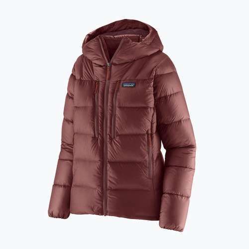 Patagonia Damen Daunenjacke Fitz Roy Down Hoody dunkel rubinrot w / sizzle rot