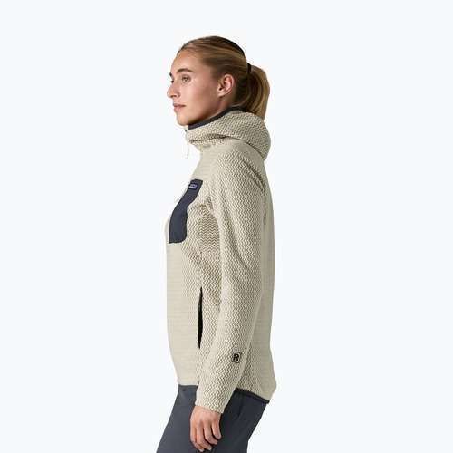 Patagonia R1 Air Full-Zip Fleece-Kapuzenpulli Wolle weiß