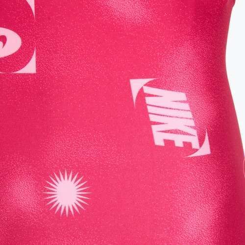 Einteiliger Kinder-Badeanzug Nike Hydrastrong Fastback rush pink