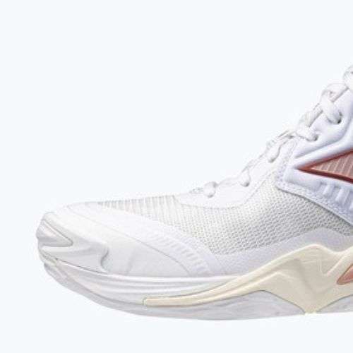 Damen-Volleyballschuhe Mizuno Wave Momentum Elite Mid white/rose elegance/lava falls