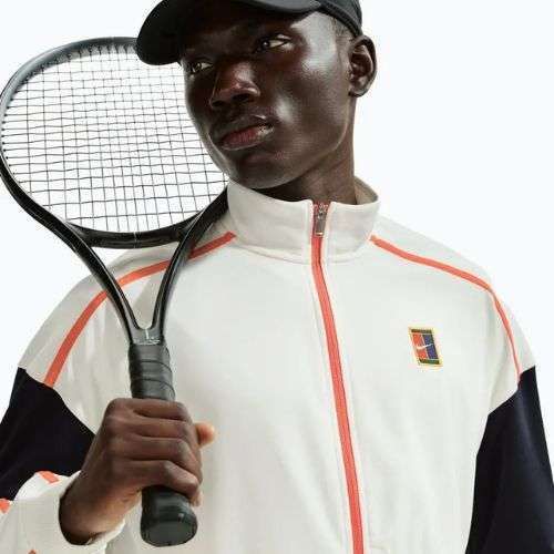 Herren-Tennis-Sweatshirt Nike Court Heritage sail/turf orange