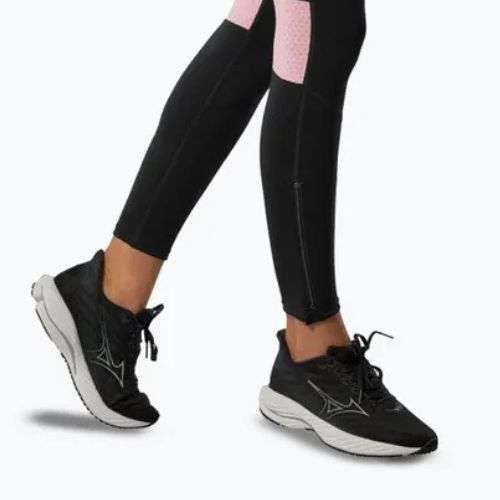 Damen-Laufleggings Mizuno Active Warmalite Long black/mauve