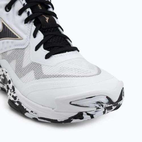 Volleyballschuhe Mizuno Wave Momentum Elite Mid white/black/gold