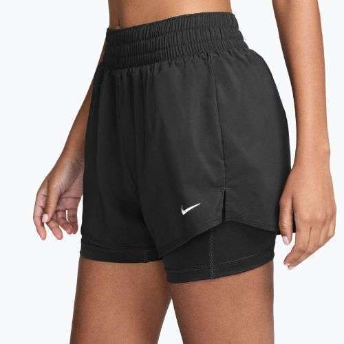 Damen-Shorts Nike One Dri-Fit High-Waisted 3" 2In1 black/white