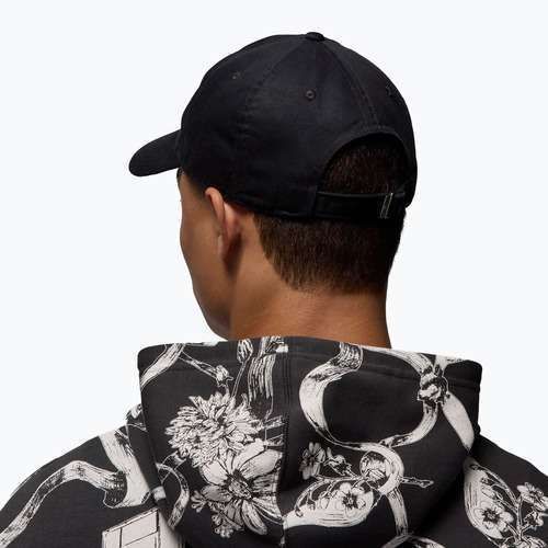 Baseballkappe Jordan Club Unstructured Curved-Bill schwarz/schwarz