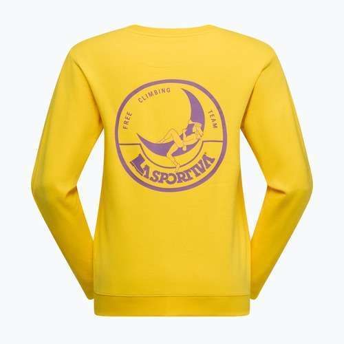 Damen-Sweatshirt La Sportiva Climbing On The Moon yellow/purple