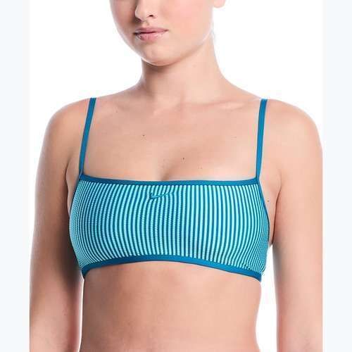 Oberteil des Badeanzugs Nike Ripple Texture Bralette Classic Bikini bleached turquoise