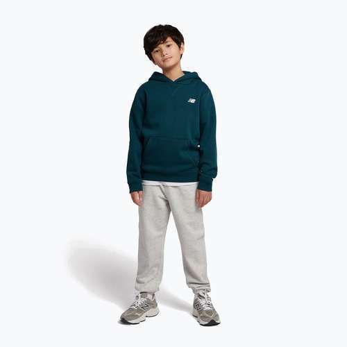 Kinder-Sweatshirt New Balance Brush Back Small Logo Hoodie medusa green