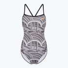 Einteiler Badeanzug Damen ZONE3 Kona Speed Strap Back tribal print/black/ white/orange