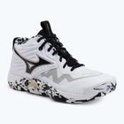 Volleyballschuhe Mizuno Wave Momentum Elite Mid white/black/gold