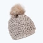 Damen Wintermütze 4F beige H4Z22-CAD014