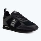EA7 Emporio Armani Schwarz & Weiß Wildleder dreifach schwarz micropunch Schuhe