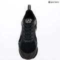 EA7 Emporio Armani Schwarz & Weiß Wildleder dreifach schwarz micropunch Schuhe 11