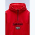 Herren Napapijri Burgee Half Zip Hooded 2.0 rot goji Sweatshirt 7