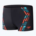 Herren Speedo Tech Print Badeshorts schwarz/orange 10