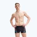 Herren Speedo Tech Print Badeshorts schwarz/orange 4