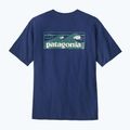 Herren Patagonia Boardshort Logo Tasche T-shirt Responsibili clementi blau 3