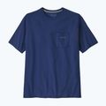 Herren Patagonia Boardshort Logo Tasche T-shirt Responsibili clementi blau 4