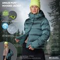 Damen Daunenjacke Columbia Amaze Puff Hooded Everblue High Shine 12