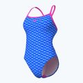 Einteiliger Damen-Badeanzug arena Monogram Challenge Rücken blau river multi/shocking pink 4