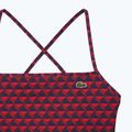 Lacoste Damen einteiliger Badeanzug MF7264 Penumbra / Alizarin / rot 2